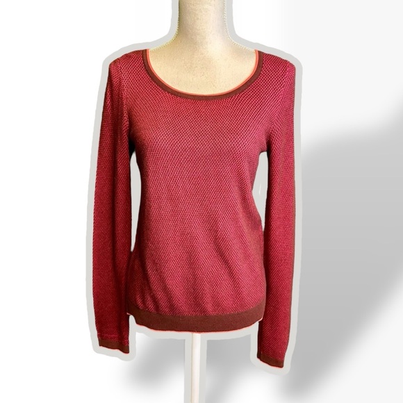 The North Face ‘MT. TAM’ Pink & Brown Woven Cashmere-Blend Sweater Size Small - Picture 1 of 13